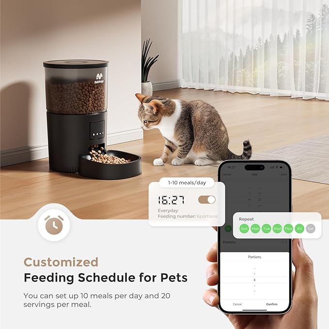 IMIPAW Automatic Cat Feeder, 5G WiFi Cat Food Dispenser - Image 3