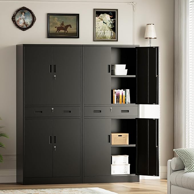 Metal Storage Cabinets with 1Drawer, Steel Storage File Cabinet - Image 2