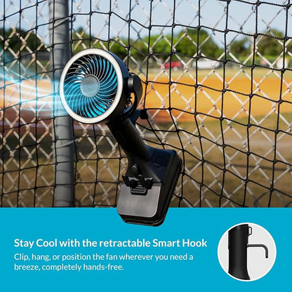 CANE5 AirLux Pro, Portable Fan, 180-Degree Tilt Head, 5 Speeds, 18MPH Wind - Image 4