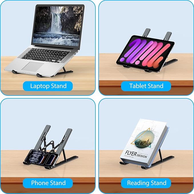 Adjustable Laptop Stand, Portable Laptop Riser - Image 6
