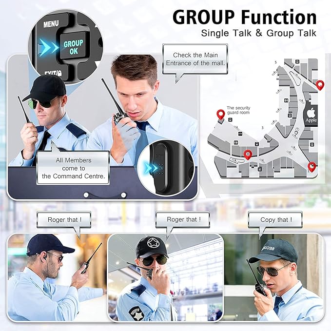 SAMCOM Two Way Radio with Shoulder Speaker Mic, 5W High Power 2 Way Radios Long - Image 3