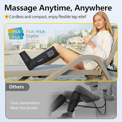 Comfytemp Air Compression Therapy Device K1011, Cordless Leg Massager - Image 2