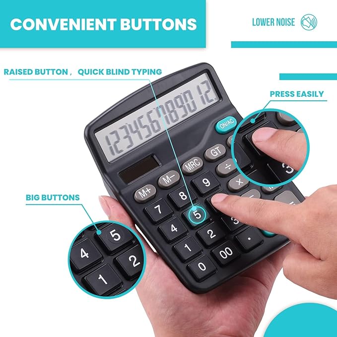 LICHAMP Desk Calculators with Big Buttons and Large Display, Office Desktop - Image 3