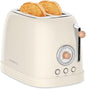 CROWNFUL 2-Slice Toaster, Extra Wide Slots Toaster, Retro Stainless Steel by CROWNFUL