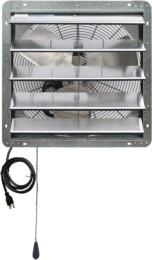 iLiving ILG8SF20V-T 20 inch Shutter Exhaust Attic Garage Grow, Ventilation Fan by iLiving