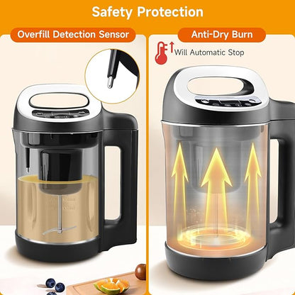 Homtone 1.6L Soup Maker, Stainless Steel Soup Making Machine - Image 6