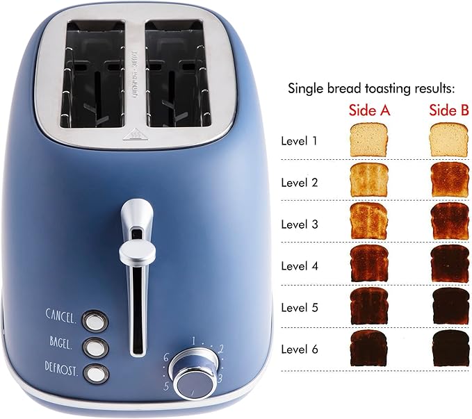 Rae Dunn Retro Rounded Bread Toaster, 2 Slice Stainless Steel Toaster - Image 2