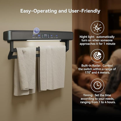 Wall Mounted Electric Towel Warmer Rack - Image 6