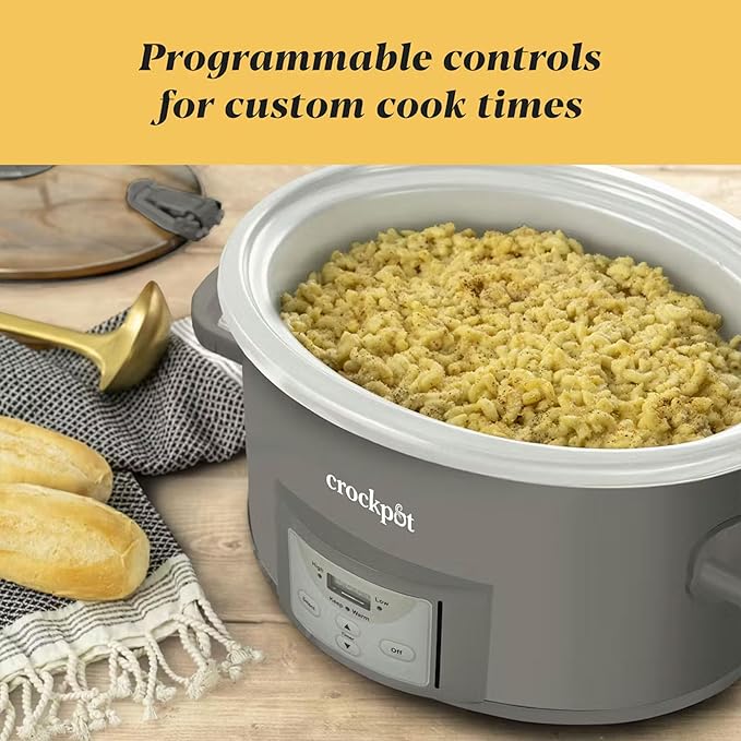 Crock-Pot Locking Lid 6qt Cook and Carry Programmable Slow Cooker Moonshine - Image 4