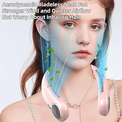 Portable Neck Fan, Hands Free Personal Wearable Bladeless Fan, 6000mAh USB - Image 4
