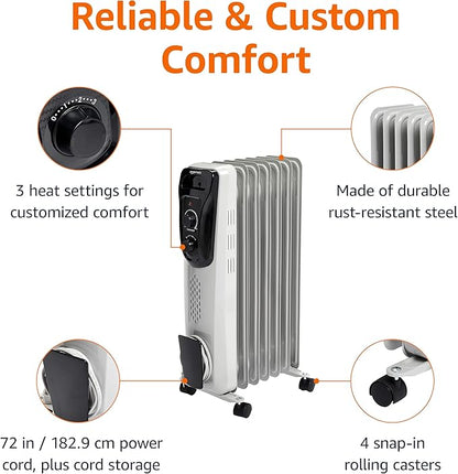 Amazon Basics Portable Oil Radiator Heater - Image 2
