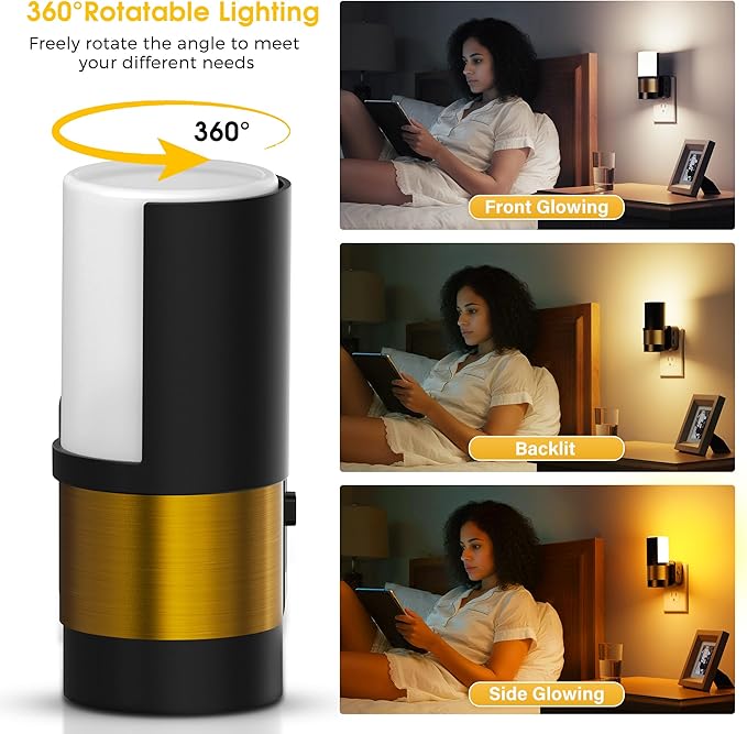 L LOHAS LED Night Lights Plug into Wall, 2 Pack, Plug in Night Light, Soft - Image 4