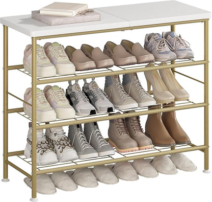SUOERNUO Shoe Rack Organizer 4 Tier by MAKELIFESIMPLE