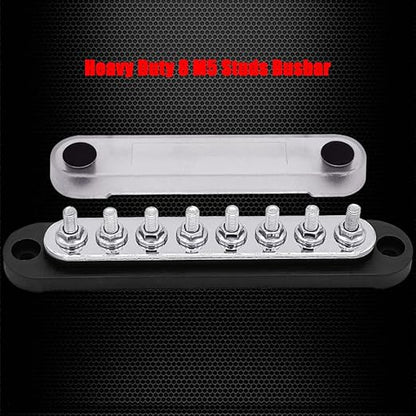 8 x M5 Studs Power Distribution Block Bus Bar 12V, Ampper 5.9" HD 120A Marine - Image 3
