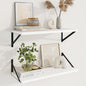 Axeman Deep Floating Shelves | 24 Inch White Wall Shelves Set of 2 | 10 Inch by Axeman