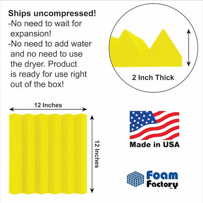 Foam Factory Inc 24 Pack Color Acoustic Foam Panel Studio Soundproofing Wedge - Image 2
