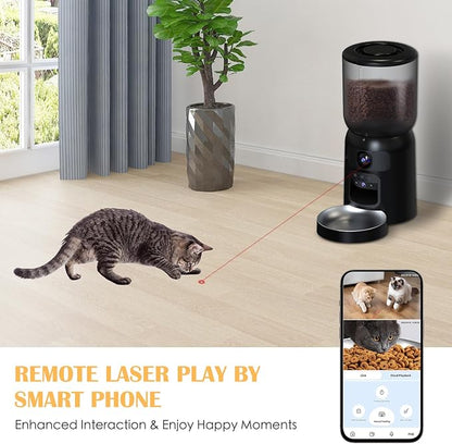 Automatic Cat Feeder with 2K Dual HD Cameras, 2.4/5G WiFi 6L Feeder, Pet Feeder - Image 4