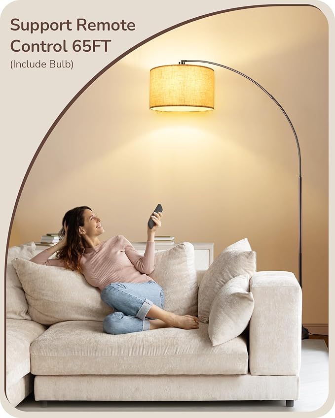 EDISHINE Dimmable Mid Century Modern Floor Lamp - Image 2