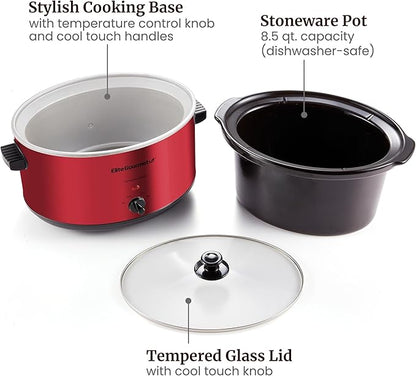Elite Gourmet MST-900RXT# Electric Ceramic XL Jumbo Slow Cooker, Adjustable Temp - Image 6