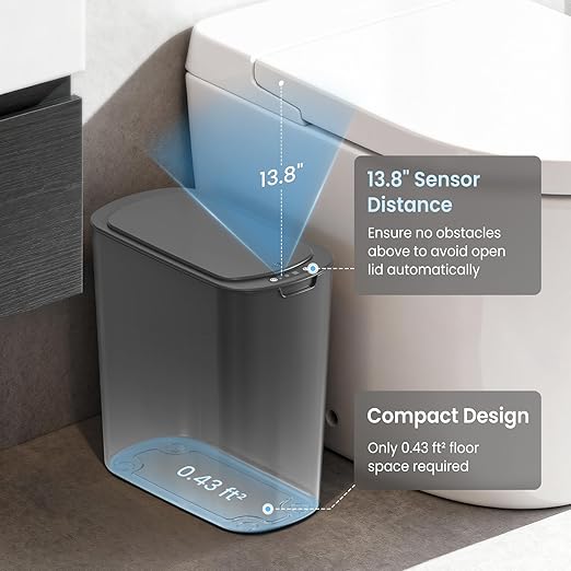 Cesun Automatic Motion Sensor Bathroom Trash Can - Image 3