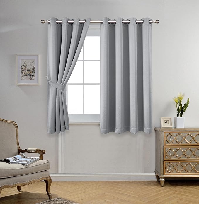 MIUCO Room Darkening Grommet Thermal Insulated Blackout Window Curtains Panels - Image 2