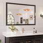 Amorho Bathroom Mirror Black, 60x40 Inch Thick Metal Framed Wall Mirrors by Amorho