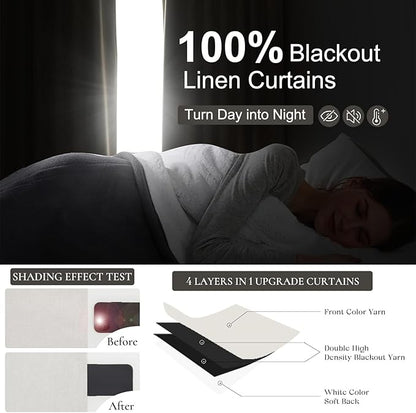 Birch Total Blackout Curtains 96 Inches Long - Image 2