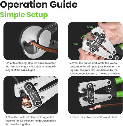 GEARit 8 Gauge Ground Wire Kit, All-in-One Kit: Crimping Tool, 15 Lugs - Image 6
