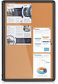 Enclosed Bulletin Board Cork Board 36x24 in, Lockable Wall Display Case by EVERSUPPLY