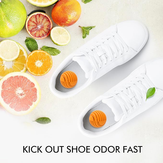 Shoe Deodorizer Balls Citrus 6 Pack, Natural Essential Oil Long Lasting Sneaker - Image 6