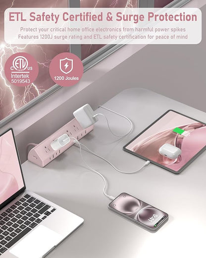Jgstkcity Desk Clamp Power Strip, 45W Fast Charging Station, 4 USB-C, 4 USB-A - Image 3