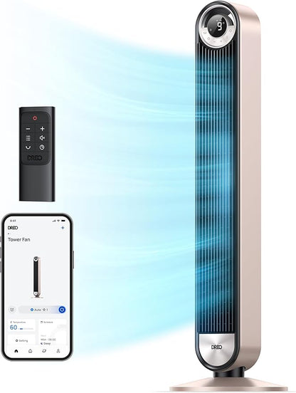 Dreo Tower Fan for Bedroom, 90° Oscillating Standing Fan by DREO