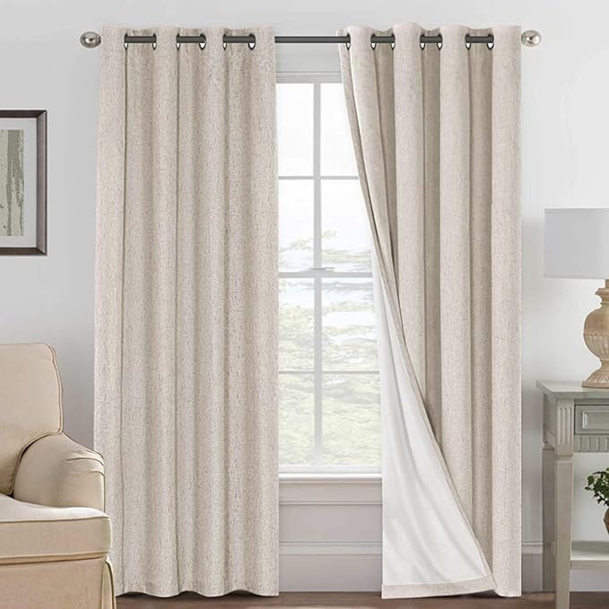 H.VERSAILTEX Polyester Blackout Curtains 96 Inches Long, 100% Absolutely by HVERSAILTEX