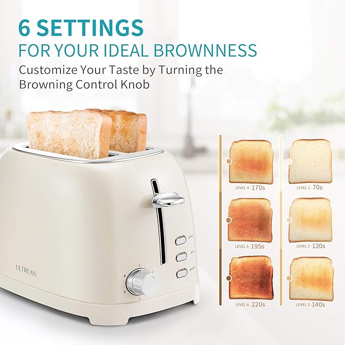 Ultrean Toaster 2 Slice with Extra-Wide Slot - Image 3