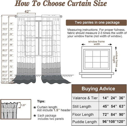 Chyhomenyc Burnt Orange Sheer Curtains 84 Inch Length 2 Panels, Light Filtering Soft Airy Voile Rod Pocket Sheer Window Drapes for Bedroom Living Room, Each 42Wx84L Inches