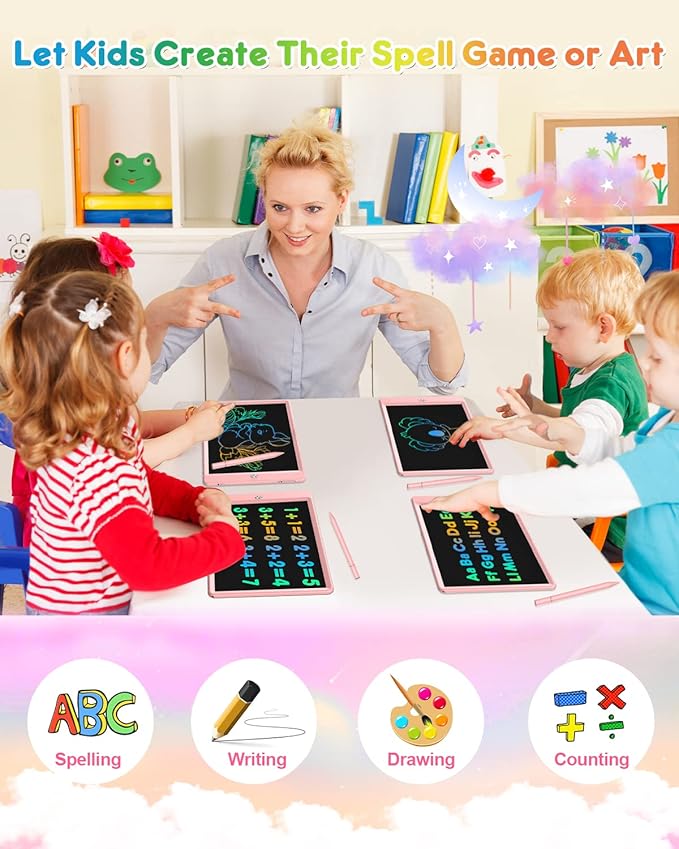 FLUESTON LCD Writing Tablet, 10 Inch Doodle Board Toys Gifts - Image 3