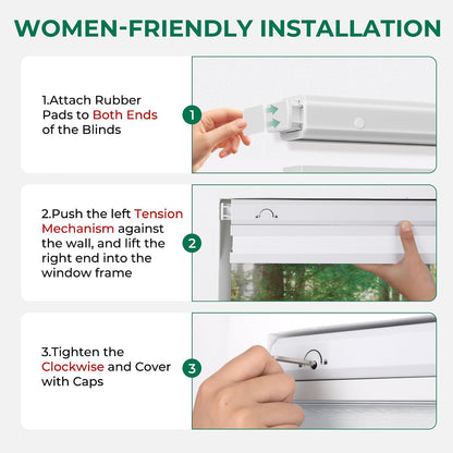 Allesin zen No Drill Top Down Bottom Up Cellular Shades,White,24" Wx36 H | TDBU Blackout Blinds for Indoor Windows,Cordless Honeycomb Shades for Home,Easy to Install Thermal Insulated