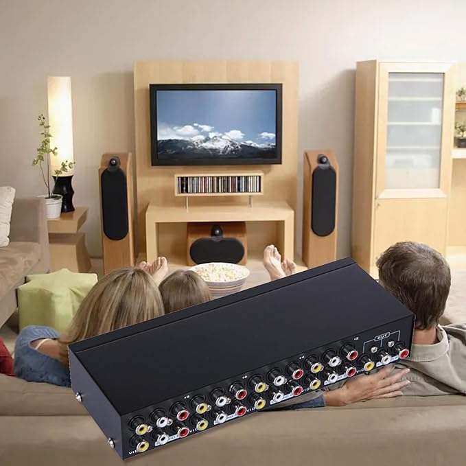 Manual 8Way Video Signals Switcher Box 8in 1Out Video Vid Switching Box - Image 2