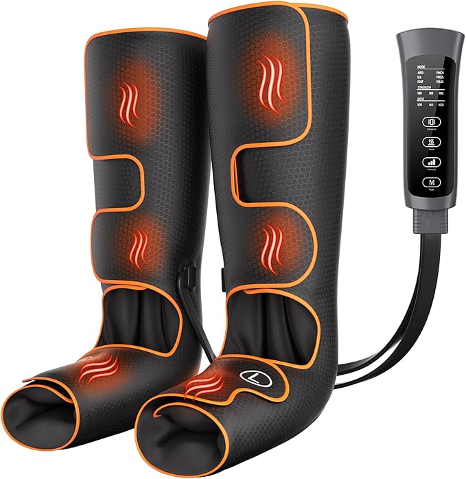 Leg Massager with Heat and Compression, Foot and Calf Massager by Banspol