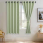 JIUZHEN Light Green Blackout Curtains by JIUZHEN