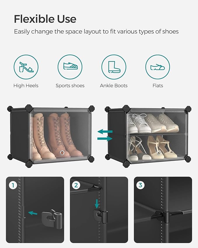 SONGMICS Shoe Rack Organizer, 10-Tier Shoe Storage Cabinet - Image 6