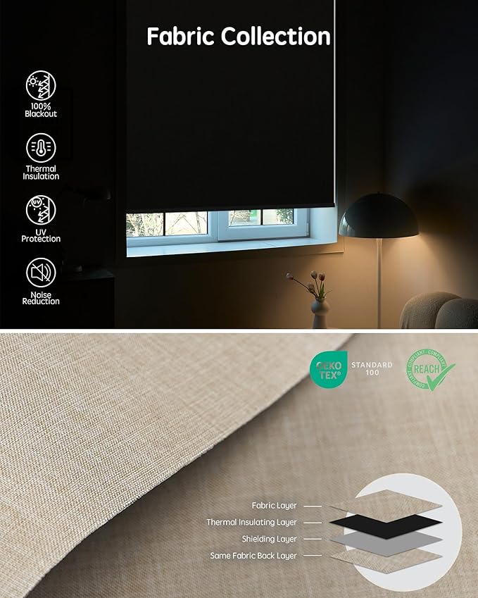 Yoolax Motorized Blinds with Remote, Automatic Window Shades Compatible with - Image 6