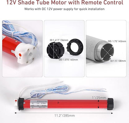 1.75inch Blind Motor – 12V Shade Tube Motor - Image 2