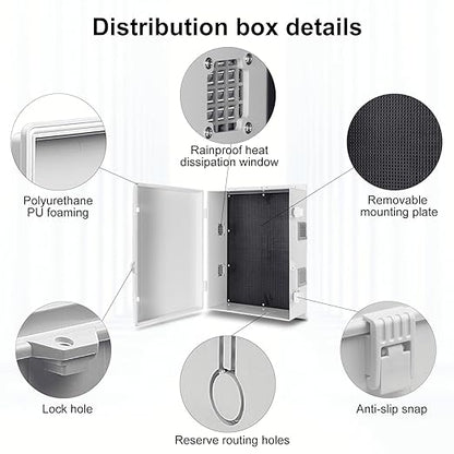Namunanee Outdoor Electrical Junction Box, ABS Water Resistant Enclosure - Image 6