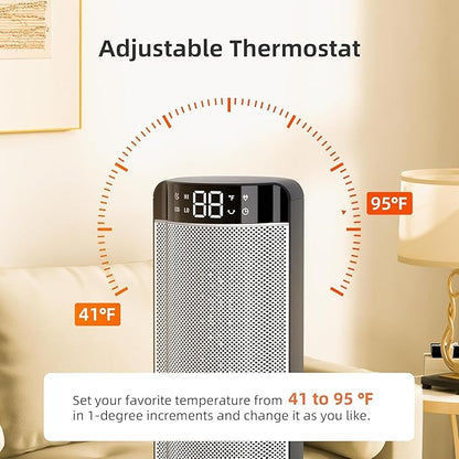 Space Heaters for Indoor Use Large Room, 70 ° Oscillation, Fast Heating Ceramic - Image 4