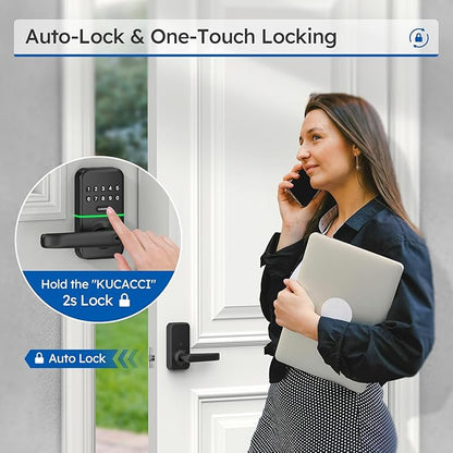 Smart Door Handle Lock with Keypad: Kucacci Keyless Entry Digital Knob - Image 3