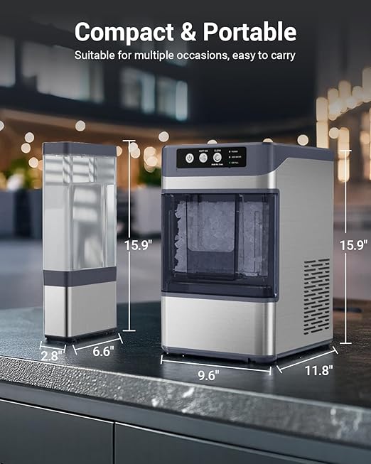 44 lbs/Day Nugget Ice Maker Countertop, Pebble Ice Machine - Image 7