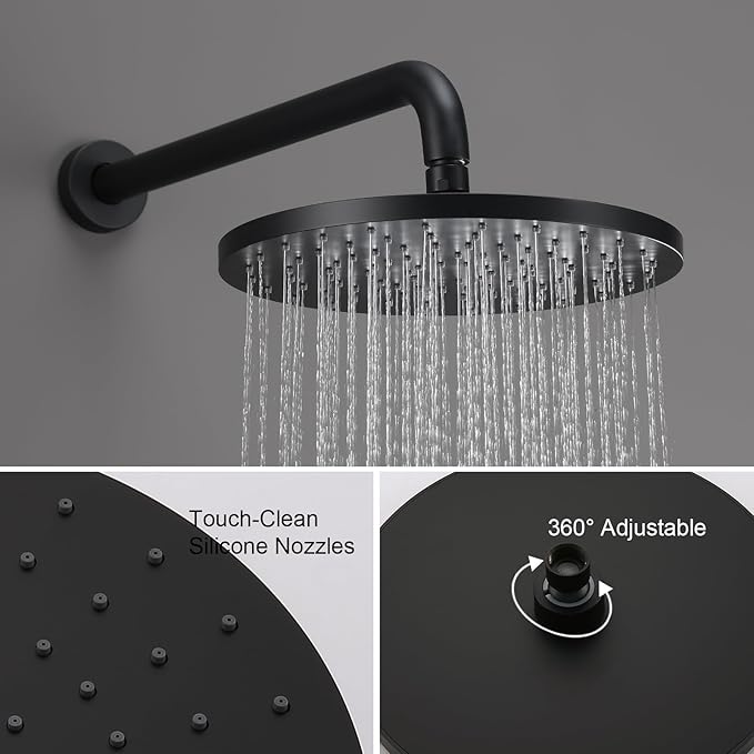 Iriber Shower System Wall Mounted Shower Faucet Mixer Set - Image 3