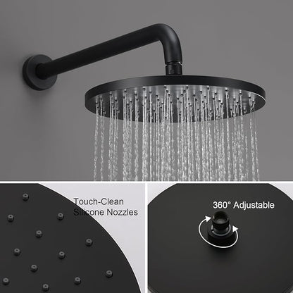Iriber Shower System Wall Mounted Shower Faucet Mixer Set - Image 3