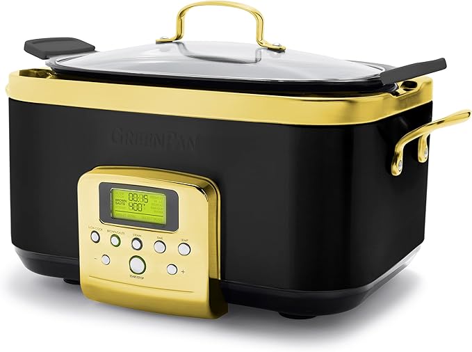 GreenPan Elite 8-in-1 Programmable 6QT Electric Slow Cooker, Dishwasher Safe by GreenPan